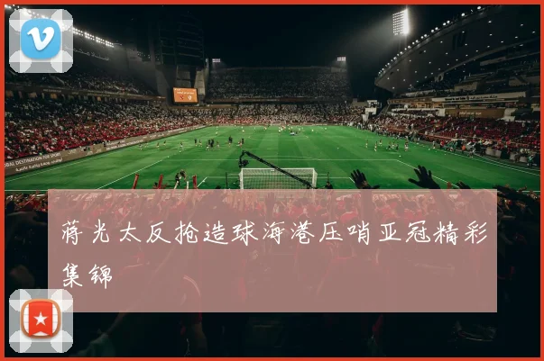 蒋光太反抢造球海港压哨亚冠精彩集锦